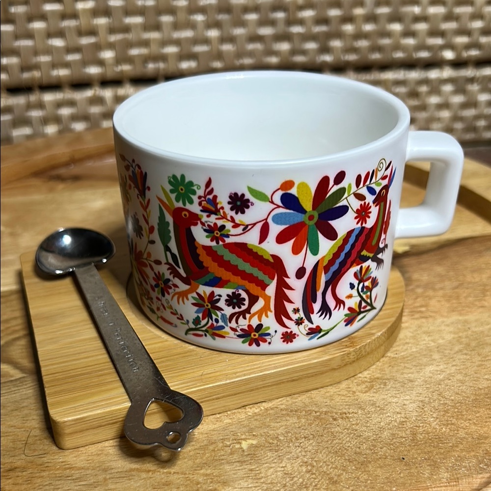 Colorful Ceramic Mug with Magnetic Spoon with base